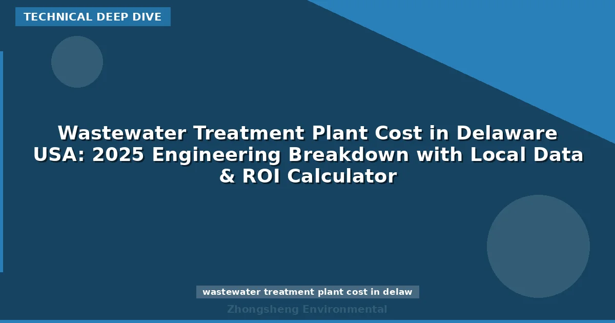 Wastewater Treatment Plant Cost in Delaware USA: 2025 Engineering Breakdown with Local Data & ROI Calculator