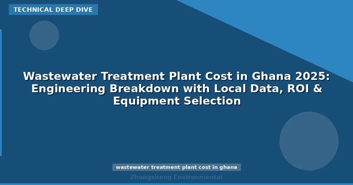 Wastewater Treatment Plant Cost in Ghana 2025: Engineering Breakdown with Local Data, ROI & Equipment Selection