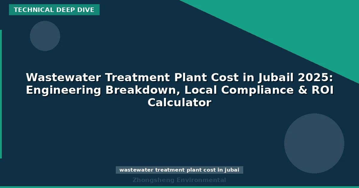 Wastewater Treatment Plant Cost in Jubail 2025: Engineering Breakdown, Local Compliance & ROI Calculator