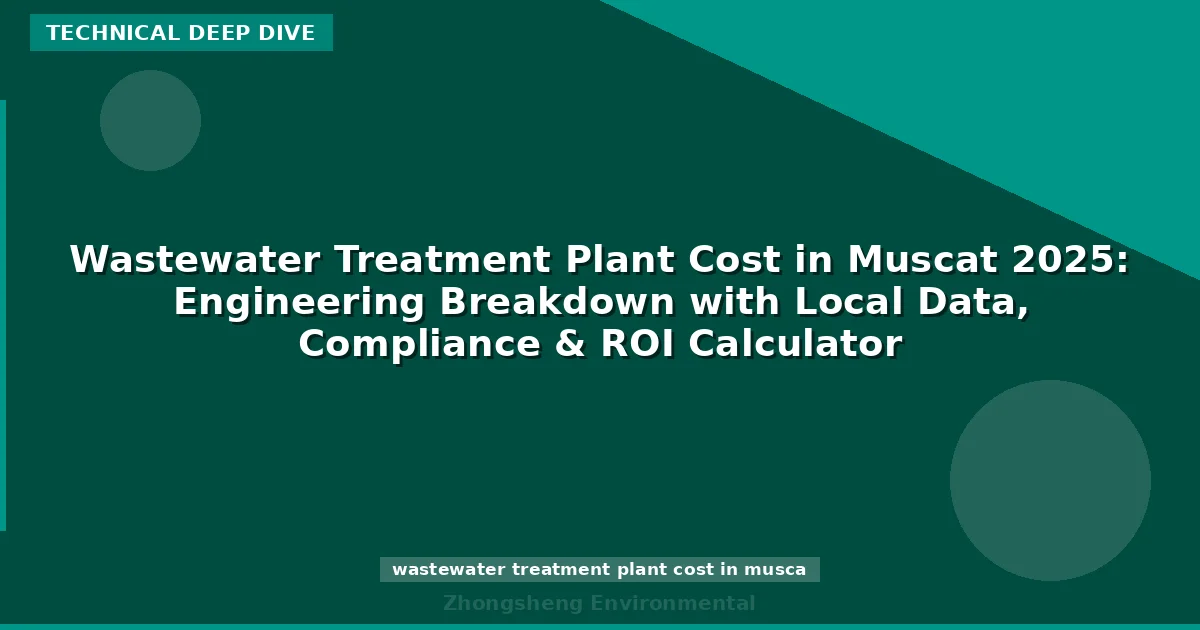 Wastewater Treatment Plant Cost in Muscat 2025: Engineering Breakdown with Local Data, Compliance & ROI Calculator
