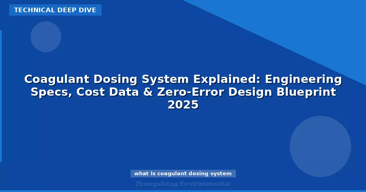 Coagulant Dosing System Explained: Engineering Specs, Cost Data & Zero-Error Design Blueprint 2025