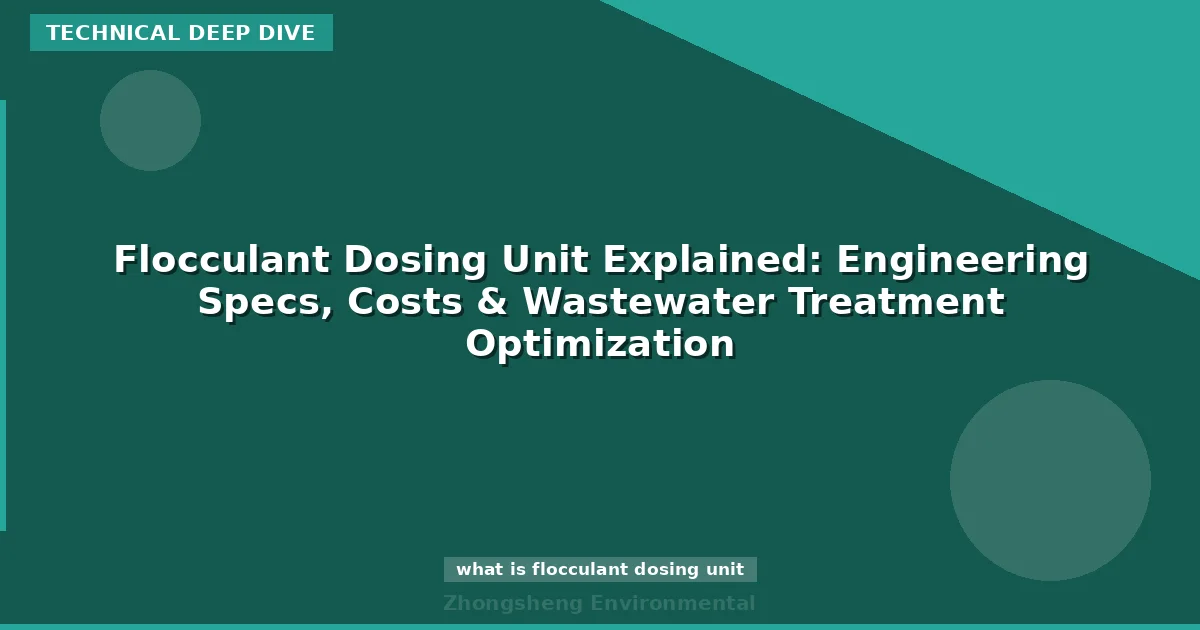 Flocculant Dosing Unit Explained: Engineering Specs, Costs & Wastewater Treatment Optimization