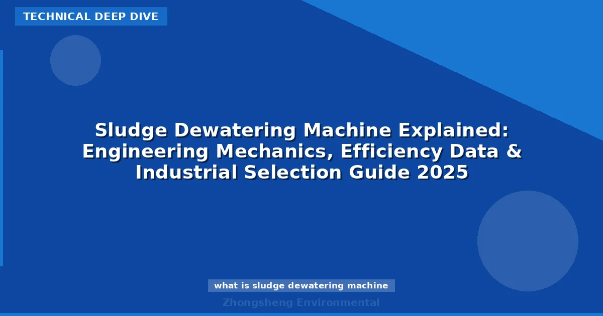 Sludge Dewatering Machine Explained: Engineering Mechanics, Efficiency Data & Industrial Selection Guide 2025