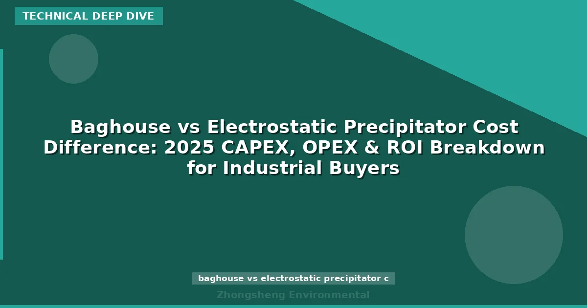 Baghouse vs Electrostatic Precipitator Cost Difference: 2025 CAPEX, OPEX & ROI Breakdown for Industrial Buyers