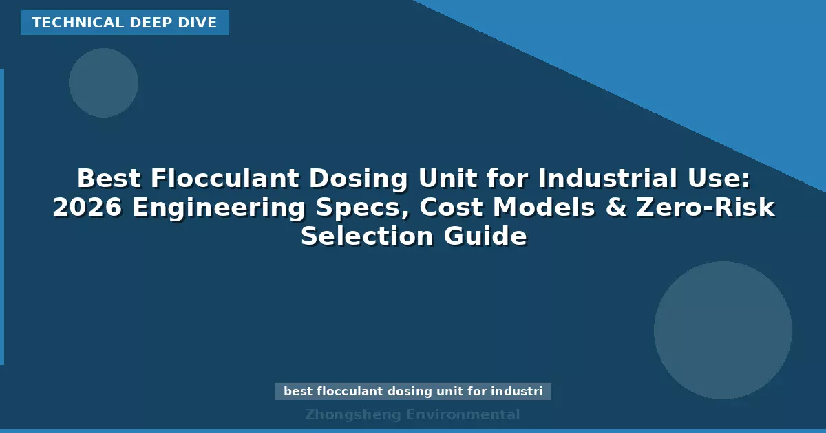 Best Flocculant Dosing Unit for Industrial Use: 2026 Engineering Specs, Cost Models & Zero-Risk Selection Guide
