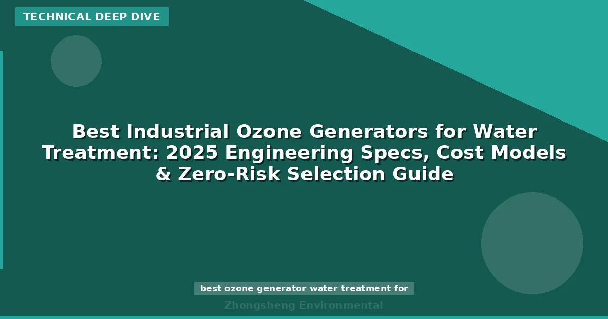 Best Industrial Ozone Generators for Water Treatment: 2025 Engineering Specs, Cost Models & Zero-Risk Selection Guide