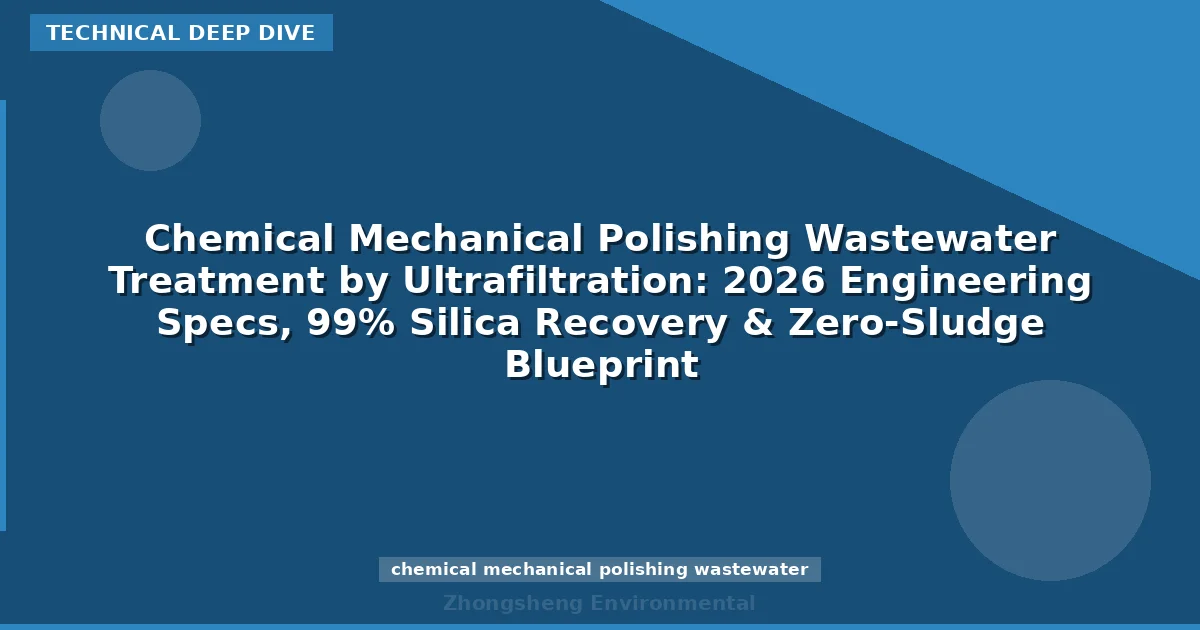 Chemical Mechanical Polishing Wastewater Treatment by Ultrafiltration: 2026 Engineering Specs, 99% Silica Recovery & Zero-Sludge Blueprint