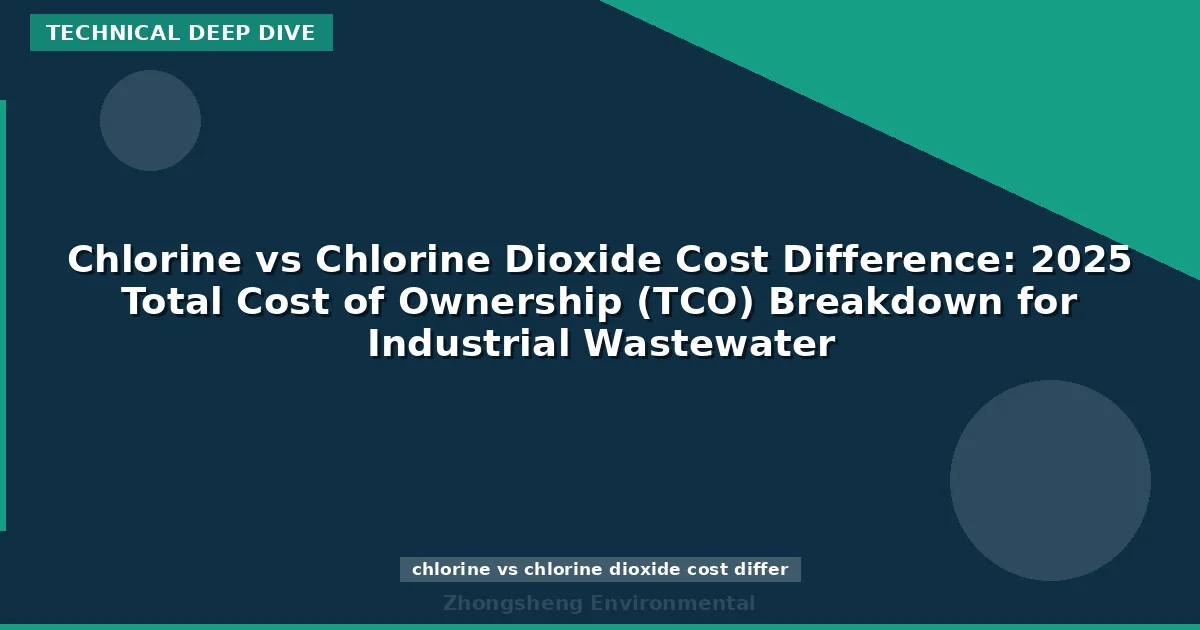 Chlorine vs Chlorine Dioxide Cost Difference: 2025 Total Cost of Ownership (TCO) Breakdown for Industrial Wastewater