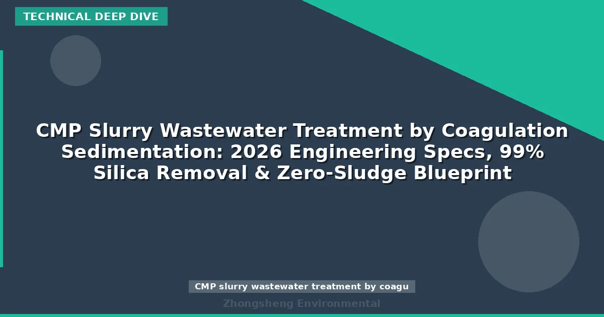 CMP Slurry Wastewater Treatment by Coagulation Sedimentation: 2026 Engineering Specs, 99% Silica Removal & Zero-Sludge Blueprint