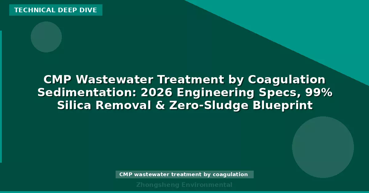 CMP Wastewater Treatment by Coagulation Sedimentation: 2026 Engineering Specs, 99% Silica Removal & Zero-Sludge Blueprint