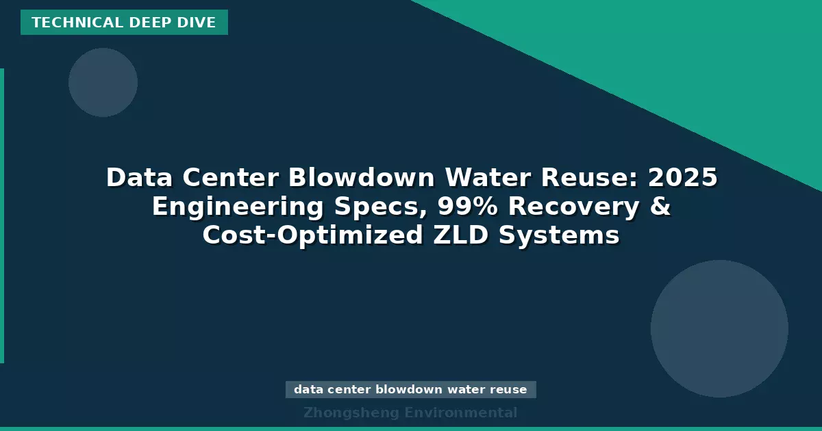 Data Center Blowdown Water Reuse: 2025 Engineering Specs, 99% Recovery & Cost-Optimized ZLD Systems