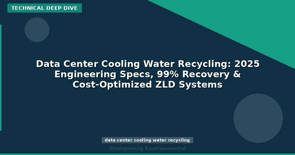 Data Center Cooling Water Recycling: 2025 Engineering Specs, 99% Recovery & Cost-Optimized ZLD Systems
