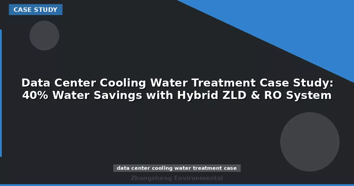 Data Center Cooling Water Treatment Case Study: 40% Water Savings with Hybrid ZLD & RO System