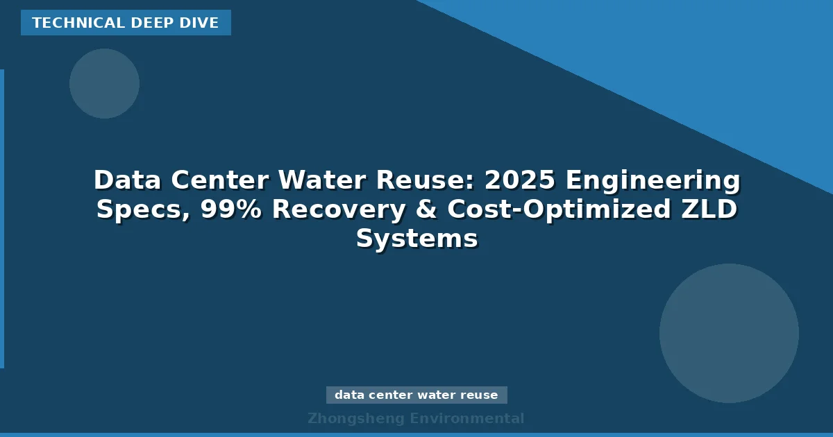 Data Center Water Reuse: 2025 Engineering Specs, 99% Recovery & Cost-Optimized ZLD Systems