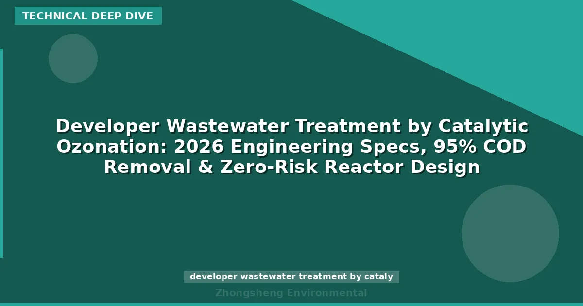 Developer Wastewater Treatment by Catalytic Ozonation: 2026 Engineering Specs, 95% COD Removal & Zero-Risk Reactor Design