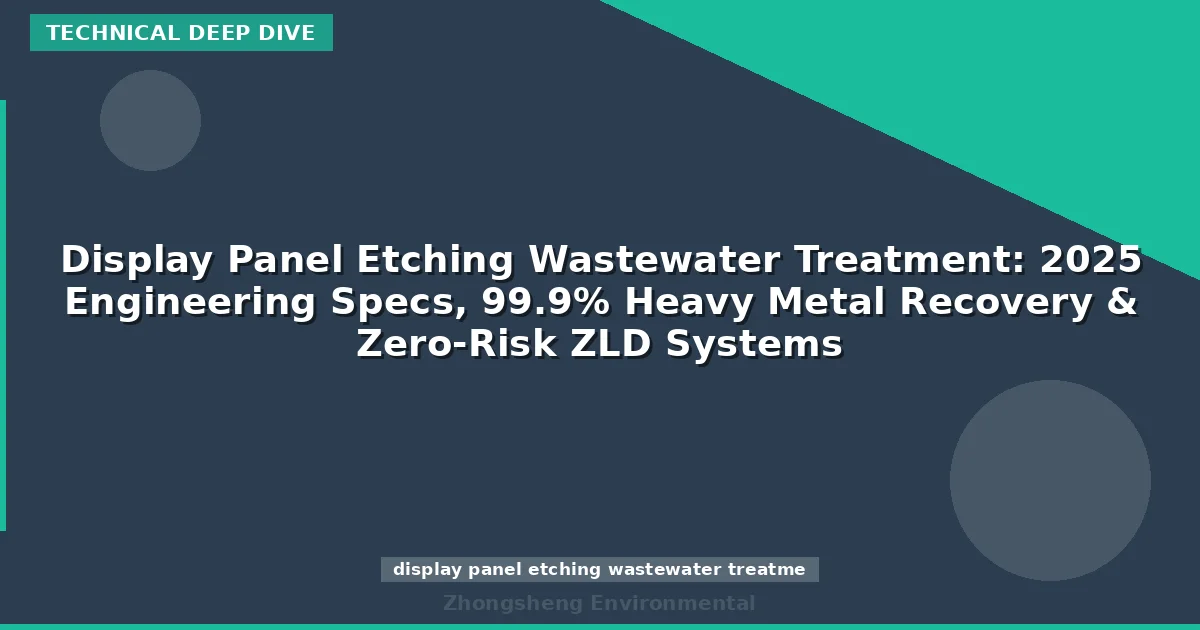 Display Panel Etching Wastewater Treatment: 2025 Engineering Specs, 99.9% Heavy Metal Recovery & Zero-Risk ZLD Systems