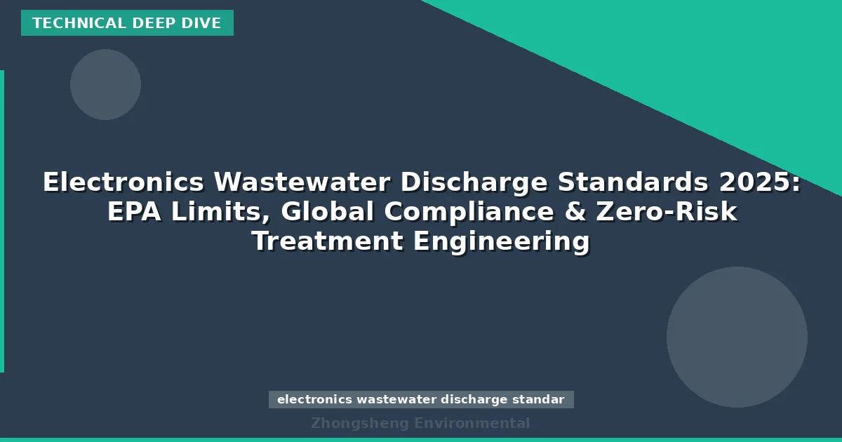 Electronics Wastewater Discharge Standards 2025: EPA Limits, Global Compliance & Zero-Risk Treatment Engineering