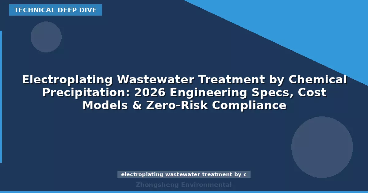 Electroplating Wastewater Treatment by Chemical Precipitation: 2026 Engineering Specs, Cost Models & Zero-Risk Compliance