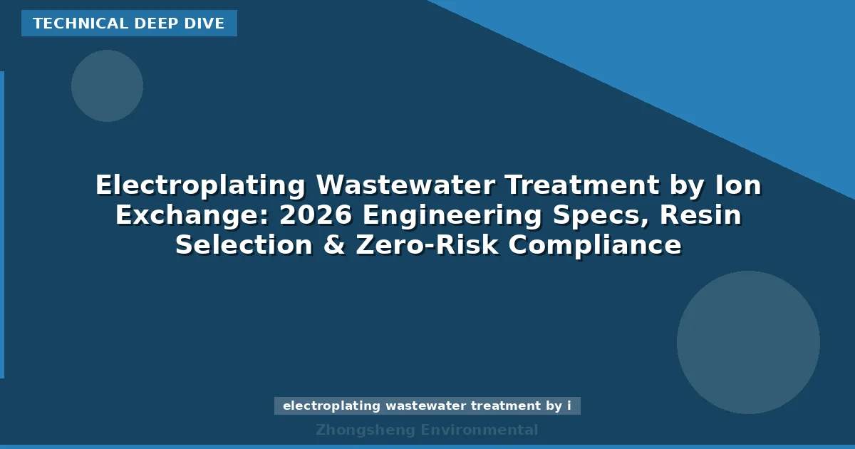 Electroplating Wastewater Treatment by Ion Exchange: 2026 Engineering Specs, Resin Selection & Zero-Risk Compliance