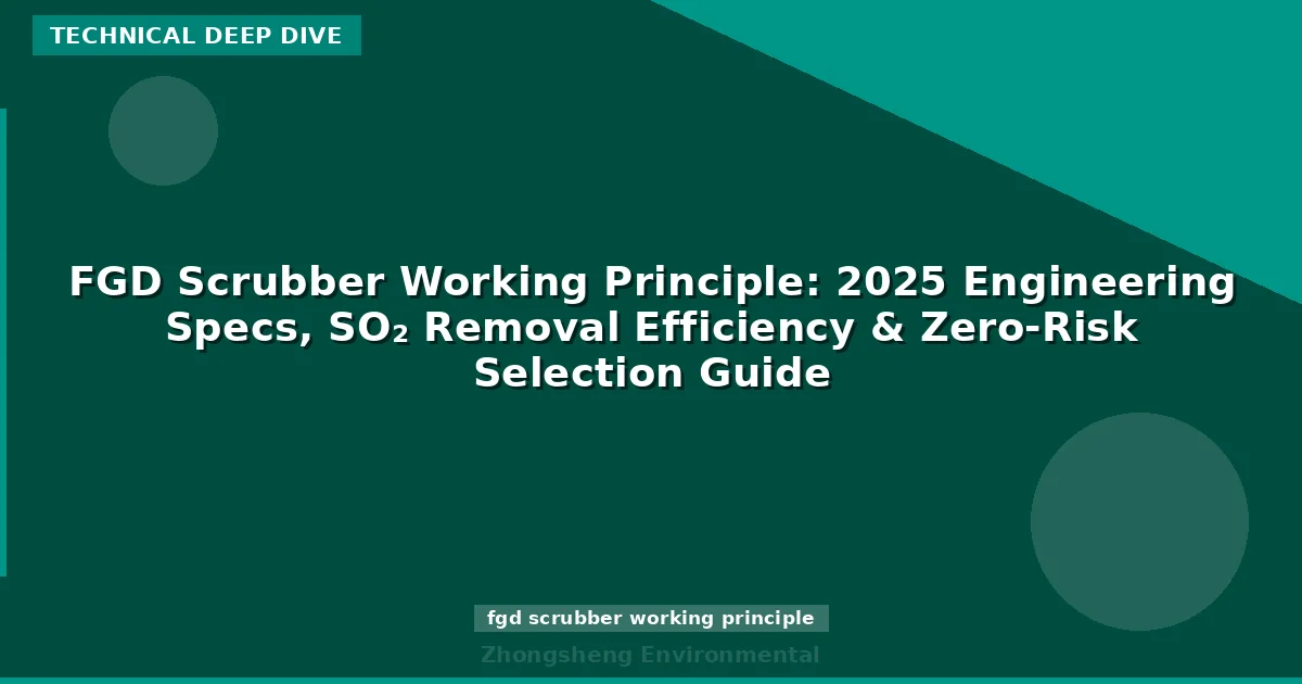 FGD Scrubber Working Principle: 2025 Engineering Specs, SO₂ Removal Efficiency & Zero-Risk Selection Guide