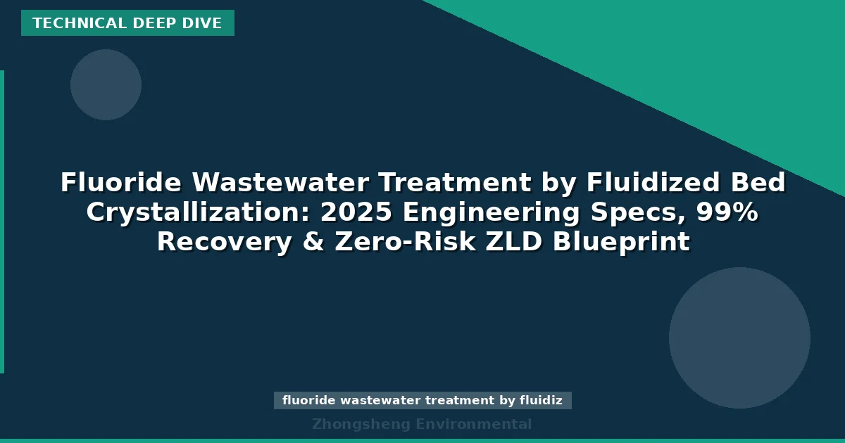 Fluoride Wastewater Treatment by Fluidized Bed Crystallization: 2025 Engineering Specs, 99% Recovery & Zero-Risk ZLD Blueprint