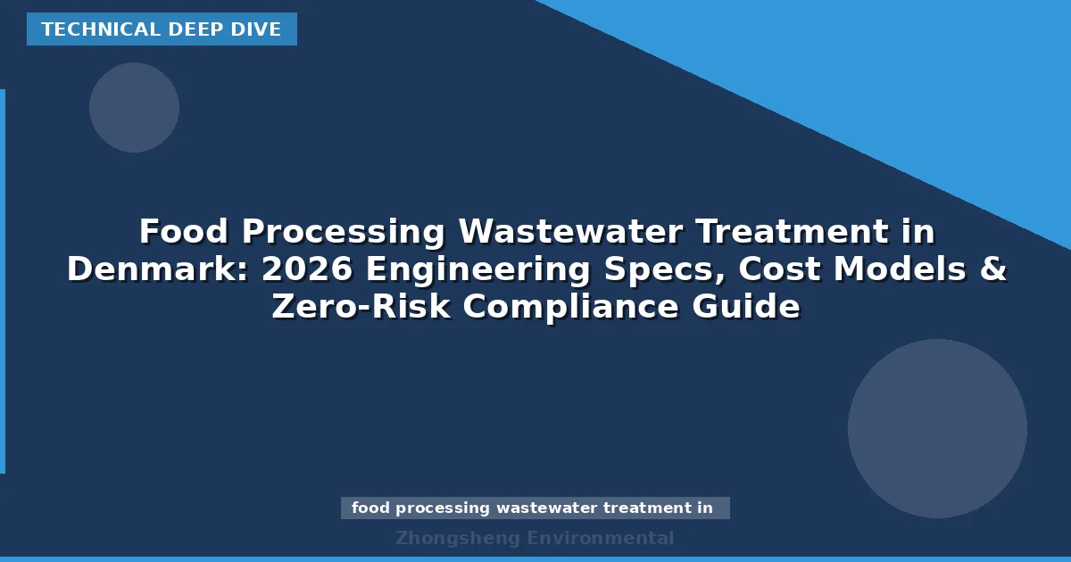 Food Processing Wastewater Treatment in Denmark: 2026 Engineering Specs, Cost Models & Zero-Risk Compliance Guide