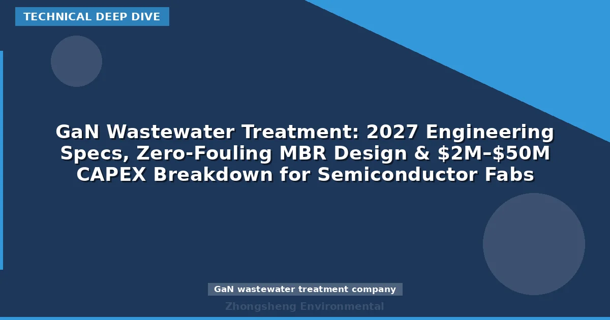 GaN Wastewater Treatment: 2027 Engineering Specs, Zero-Fouling MBR Design & $2M–$50M CAPEX Breakdown for Semiconductor Fabs
