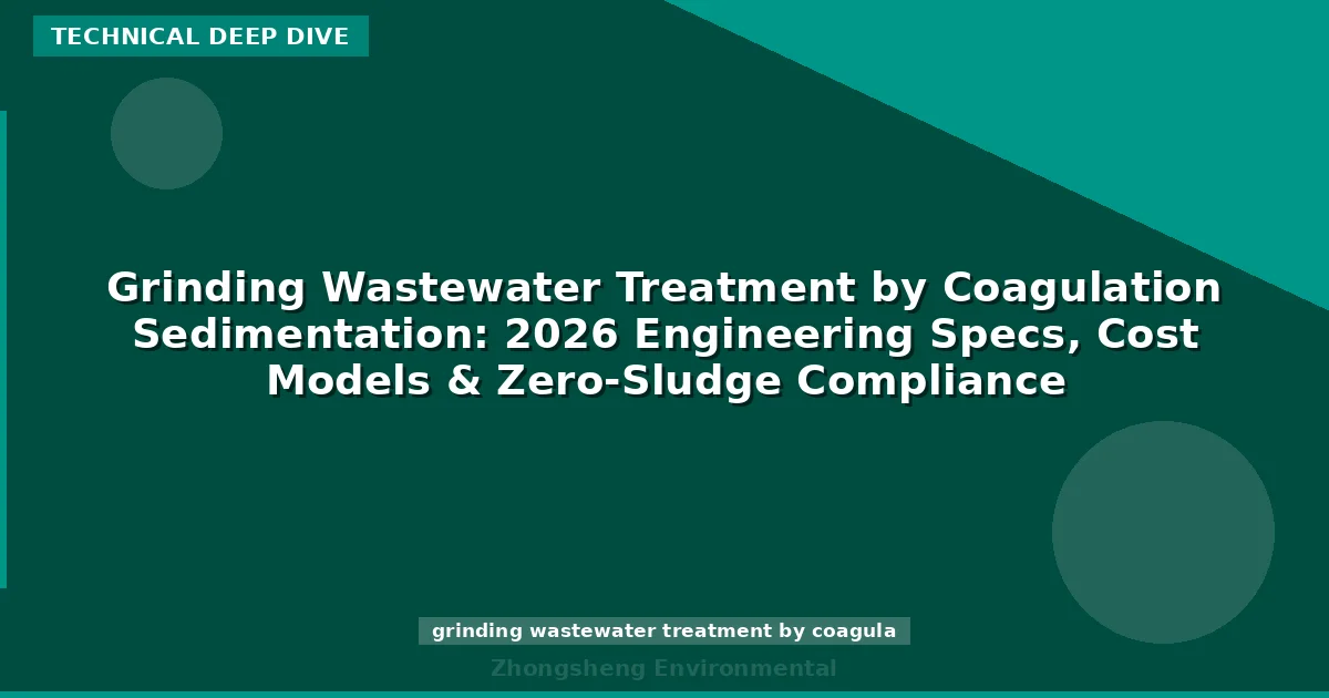 Grinding Wastewater Treatment by Coagulation Sedimentation: 2026 Engineering Specs, Cost Models & Zero-Sludge Compliance