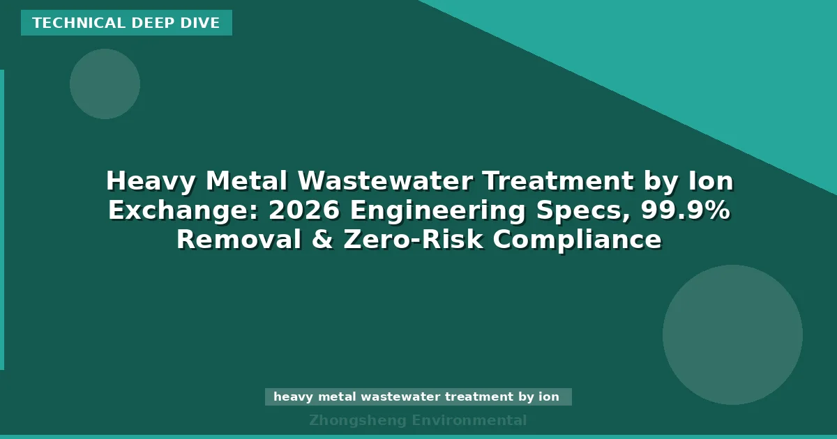 Heavy Metal Wastewater Treatment by Ion Exchange: 2026 Engineering Specs, 99.9% Removal & Zero-Risk Compliance