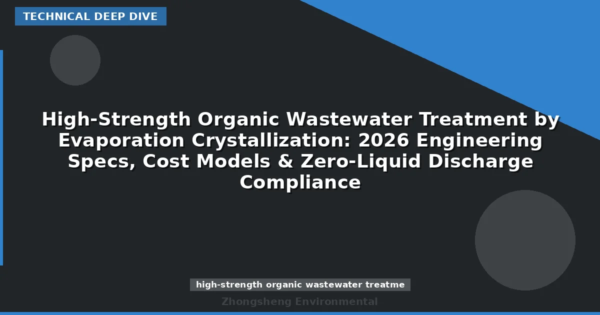 High-Strength Organic Wastewater Treatment by Evaporation Crystallization: 2026 Engineering Specs, Cost Models & Zero-Liquid Discharge Compliance