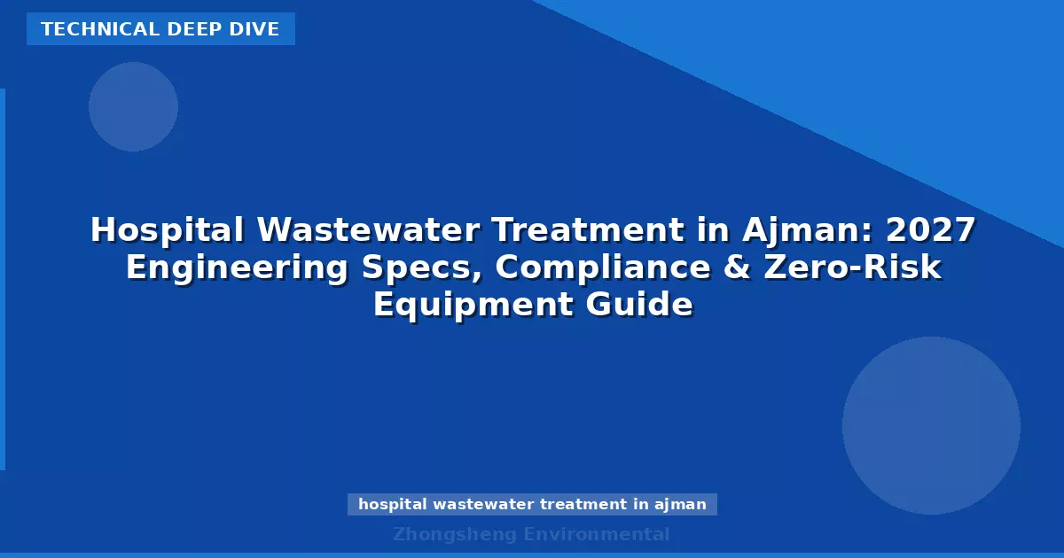 Hospital Wastewater Treatment in Ajman: 2027 Engineering Specs, Compliance & Zero-Risk Equipment Guide