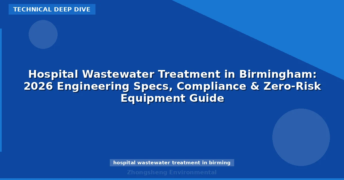 Hospital Wastewater Treatment in Birmingham: 2026 Engineering Specs, Compliance & Zero-Risk Equipment Guide