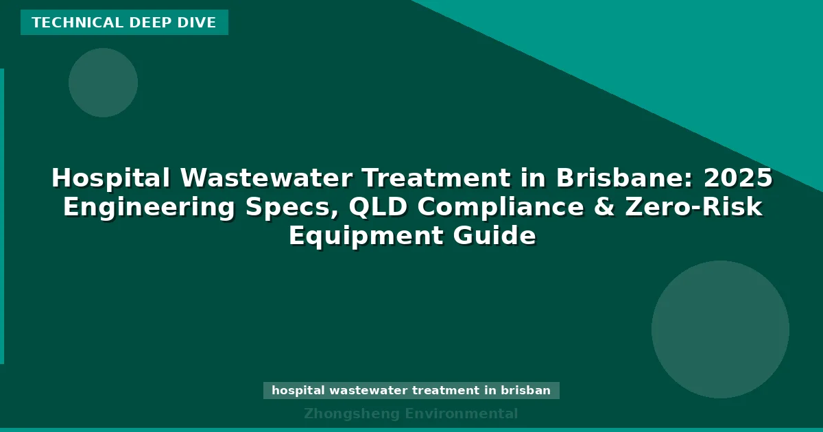 Hospital Wastewater Treatment in Brisbane: 2025 Engineering Specs, QLD Compliance & Zero-Risk Equipment Guide