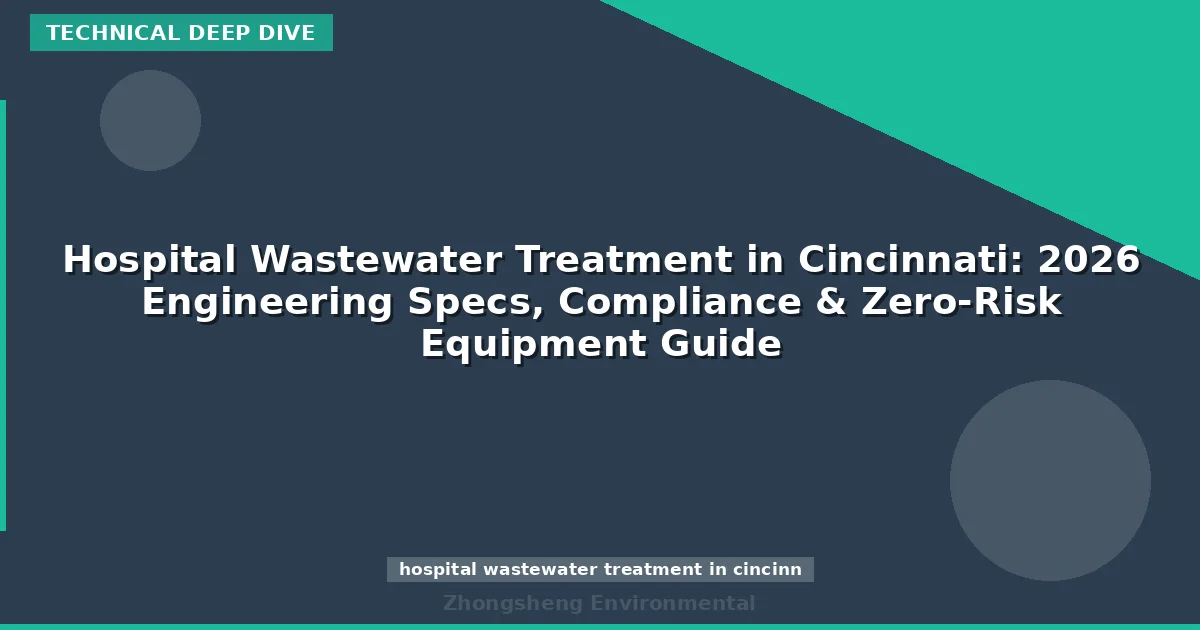 Hospital Wastewater Treatment in Cincinnati: 2026 Engineering Specs, Compliance & Zero-Risk Equipment Guide