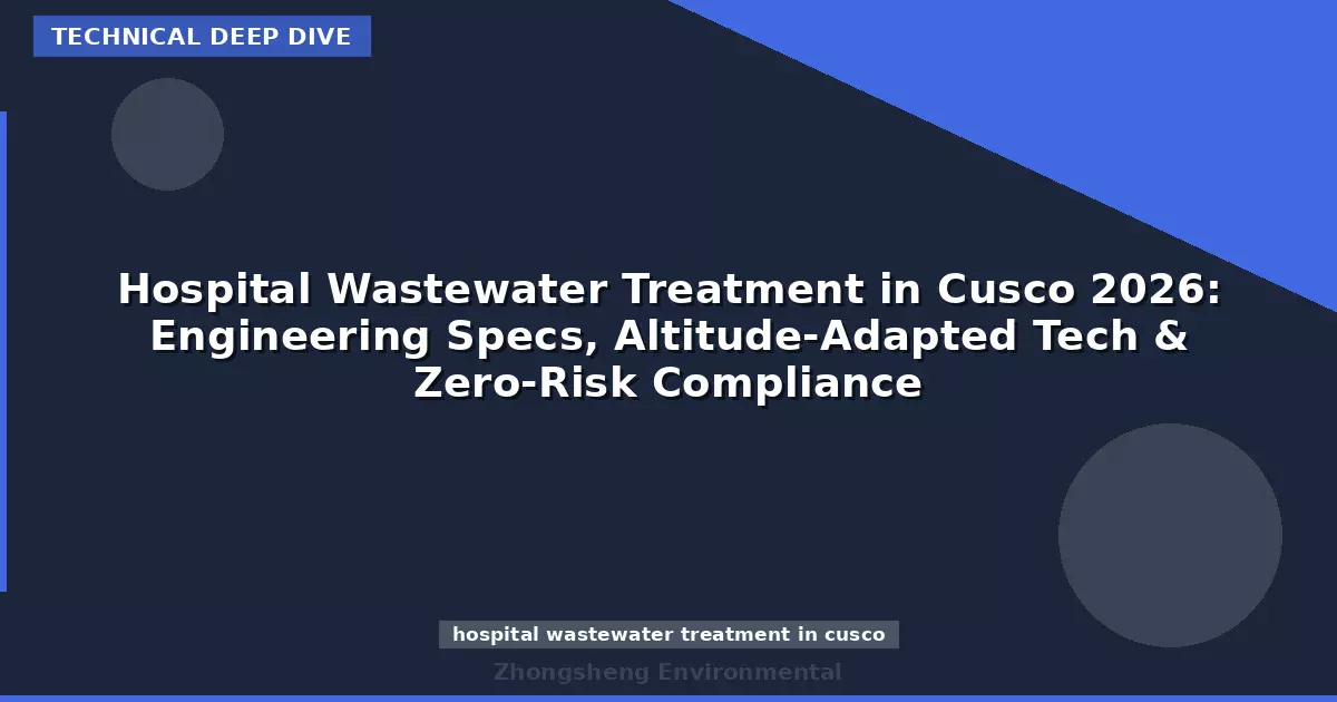 Hospital Wastewater Treatment in Cusco 2026: Engineering Specs, Altitude-Adapted Tech & Zero-Risk Compliance