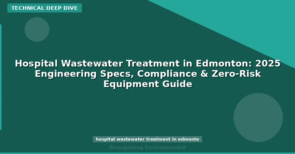 Hospital Wastewater Treatment in Edmonton: 2025 Engineering Specs, Compliance & Zero-Risk Equipment Guide