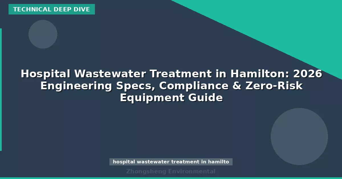 Hospital Wastewater Treatment in Hamilton: 2026 Engineering Specs, Compliance & Zero-Risk Equipment Guide