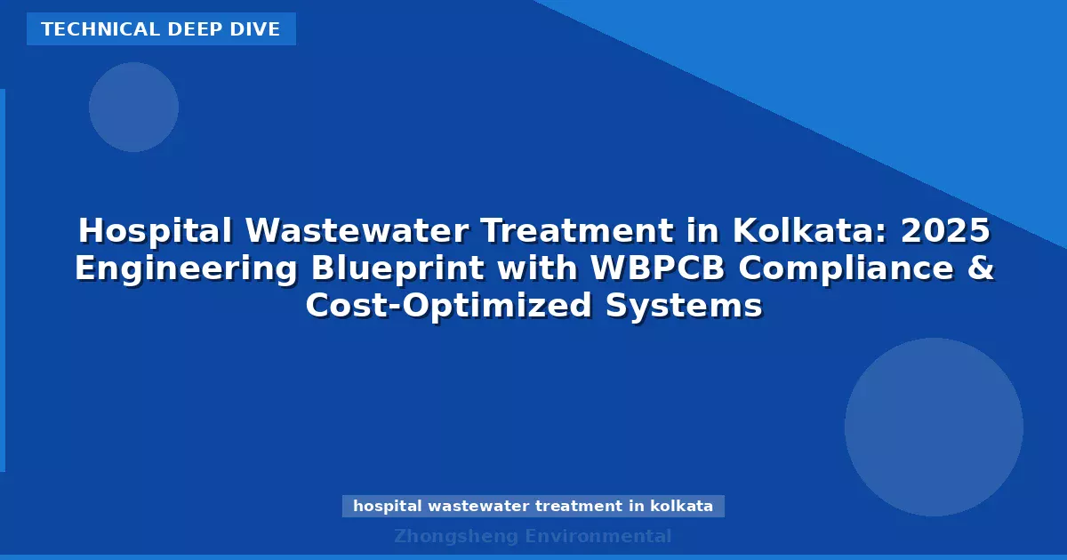 Hospital Wastewater Treatment in Kolkata: 2025 Engineering Blueprint with WBPCB Compliance & Cost-Optimized Systems
