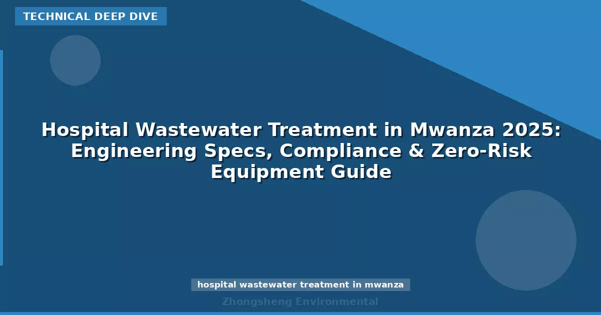 Hospital Wastewater Treatment in Mwanza 2025: Engineering Specs, Compliance & Zero-Risk Equipment Guide