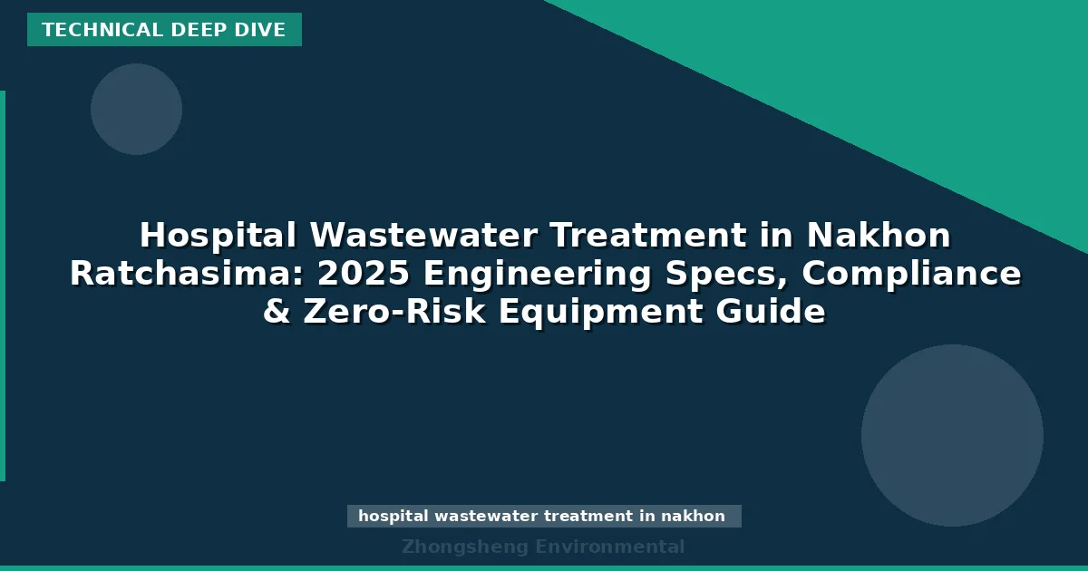 Hospital Wastewater Treatment in Nakhon Ratchasima: 2025 Engineering Specs, Compliance & Zero-Risk Equipment Guide