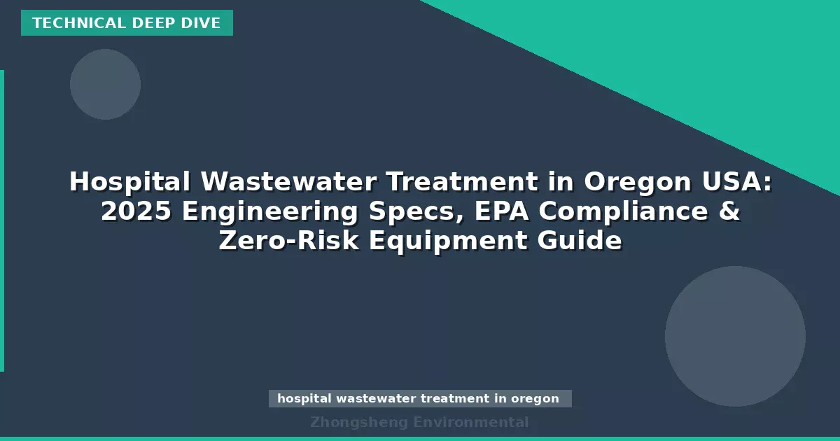 Hospital Wastewater Treatment in Oregon USA: 2025 Engineering Specs, EPA Compliance & Zero-Risk Equipment Guide