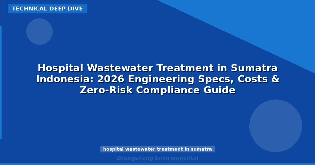 Hospital Wastewater Treatment in Sumatra Indonesia: 2026 Engineering Specs, Costs & Zero-Risk Compliance Guide