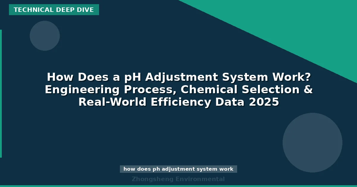 How Does a pH Adjustment System Work? Engineering Process, Chemical Selection & Real-World Efficiency Data 2025