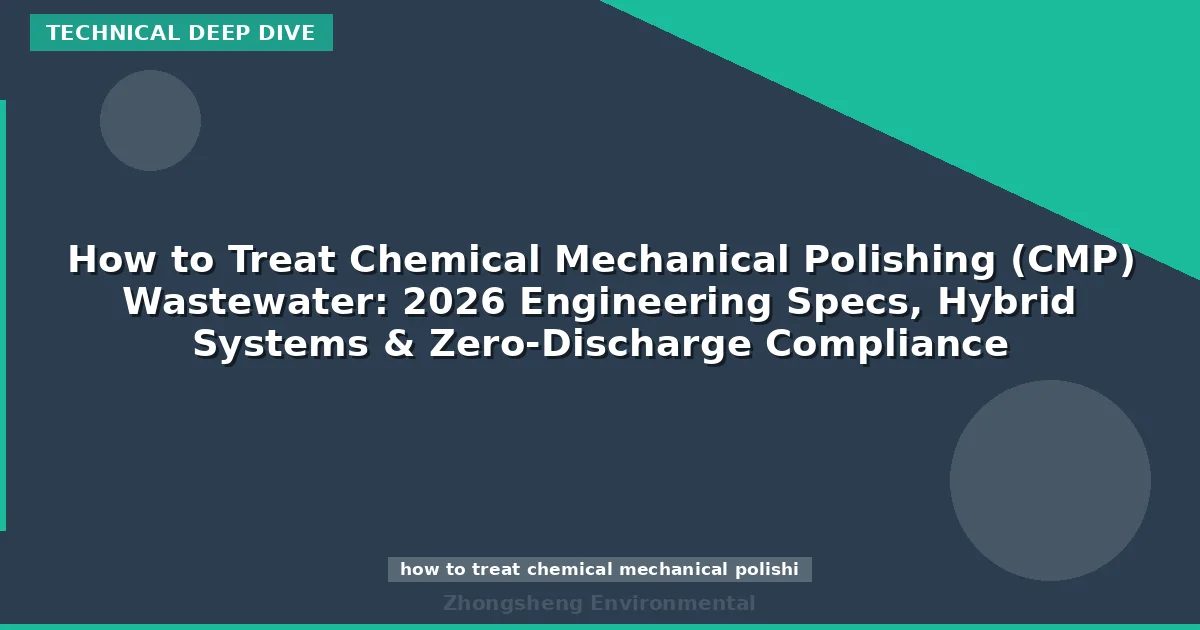 How to Treat Chemical Mechanical Polishing (CMP) Wastewater: 2026 Engineering Specs, Hybrid Systems & Zero-Discharge Compliance