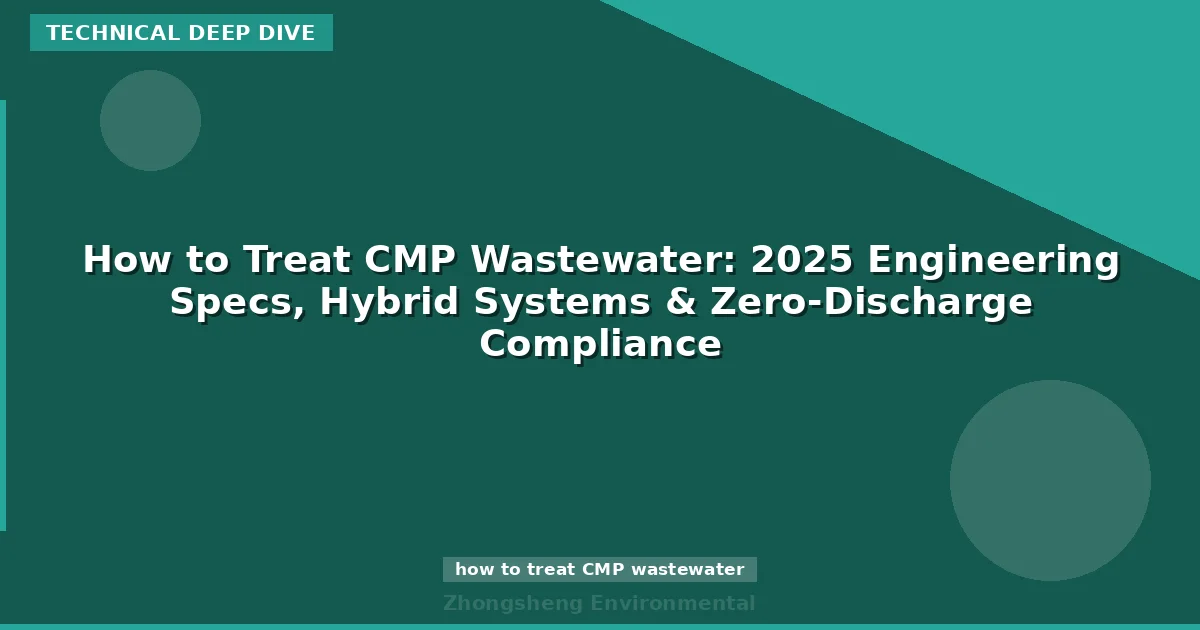 How to Treat CMP Wastewater: 2025 Engineering Specs, Hybrid Systems & Zero-Discharge Compliance