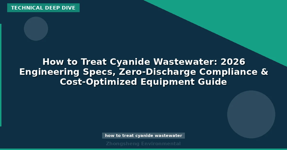 How to Treat Cyanide Wastewater: 2026 Engineering Specs, Zero-Discharge Compliance & Cost-Optimized Equipment Guide