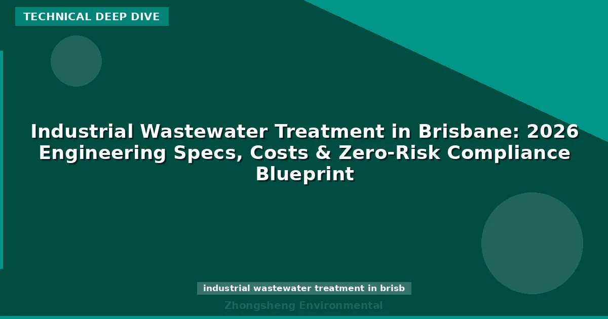 Industrial Wastewater Treatment in Brisbane: 2026 Engineering Specs, Costs & Zero-Risk Compliance Blueprint