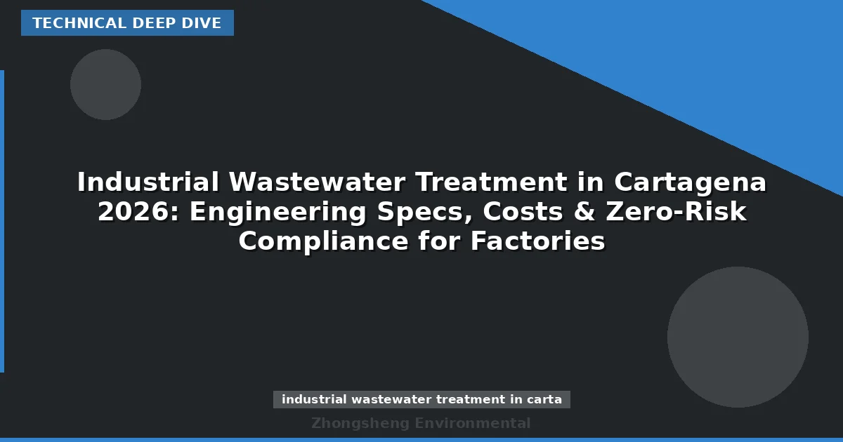 Industrial Wastewater Treatment in Cartagena 2026: Engineering Specs, Costs & Zero-Risk Compliance for Factories