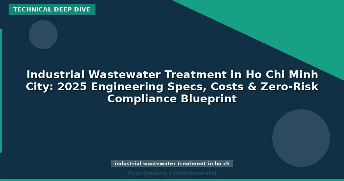 Industrial Wastewater Treatment in Ho Chi Minh City: 2025 Engineering Specs, Costs & Zero-Risk Compliance Blueprint