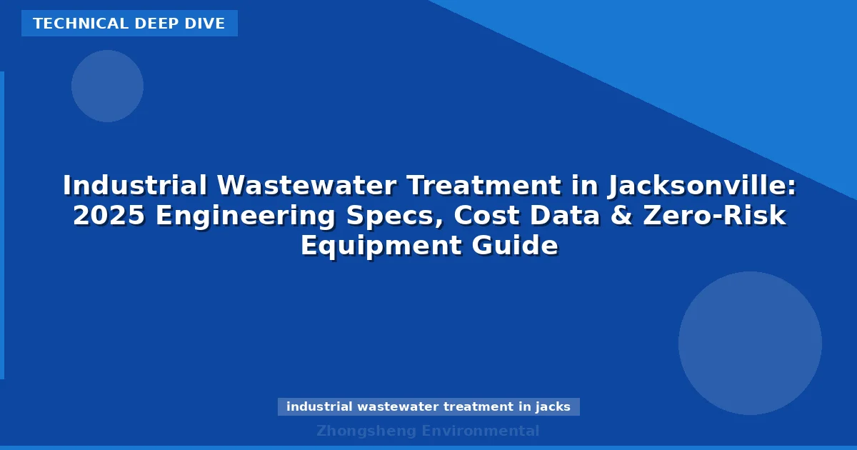 Industrial Wastewater Treatment in Jacksonville: 2025 Engineering Specs, Cost Data & Zero-Risk Equipment Guide